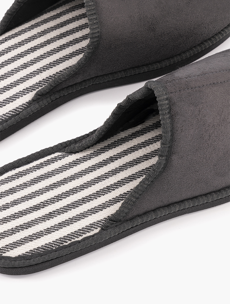 MyRunway Shop Woolworths Grey Faux Suede Mule Slippers for Men from